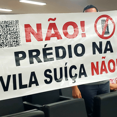 Moradores da Vila Suíça querem barrar os empreendimentos verticais no bairro e adjacências (Foto: Patrícia Lisboa/Dropes)
