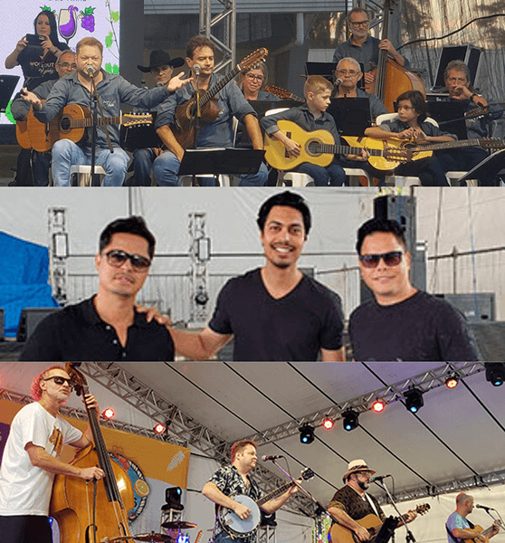 Grupo Amigos e Viola com músicos da Sinfônica, o grupo Decris e a banda Rock N’ Roça são as atrações (Fotos: Arquivo/Patrícia Lisboa/Dropes)