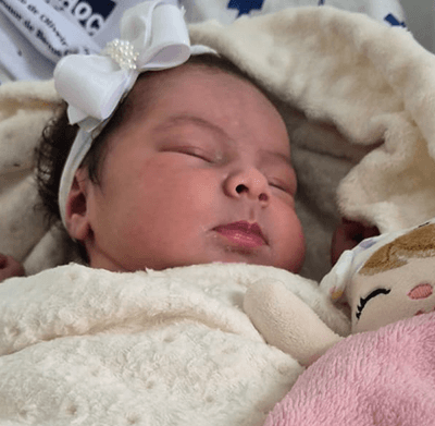 Lunna é a primeira bebê nascida no Haoc em 2026 (Foto: Divulgação/Haoc)