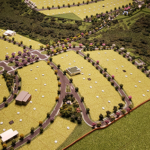 Reprodução parcial da maquete do loteamento Alphaville, em Indaiatuba, apenas para ilustração